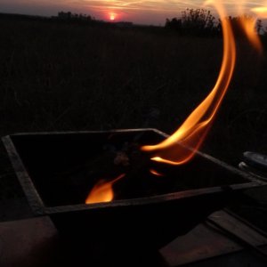 Agnihotra at sunset once ago.